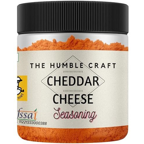 The Humble Craft Cheddar Cheese Seasoning Powder - Popcorn, Salad, Pizza, Pasta, Spread, Dip & Marinade. Cheese Powder Seasoning - 250gms