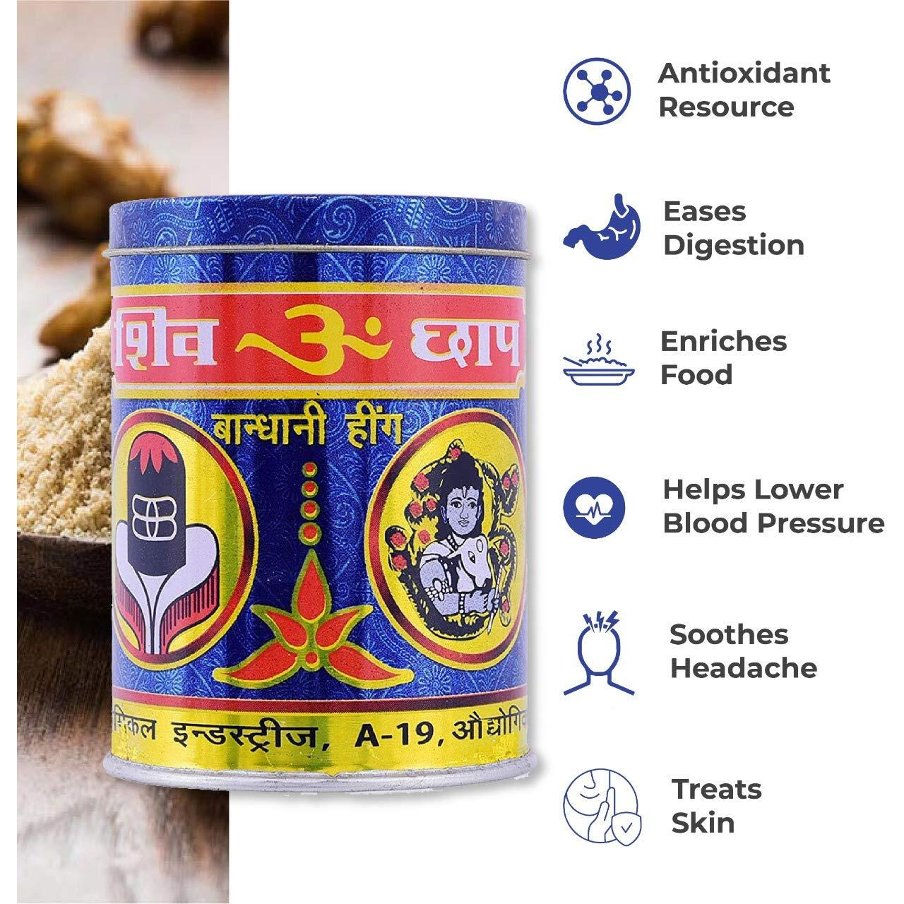 SHIVOM BRAND Hathras Compound Hing Powder - 200 GM | Agmark Certified by Govt. | For Daily Use - No Garlic, No Onion |100% Healthy & Aromatic Compounded Asafoetida / Heeng Powder|Pack of 2 x 100gm