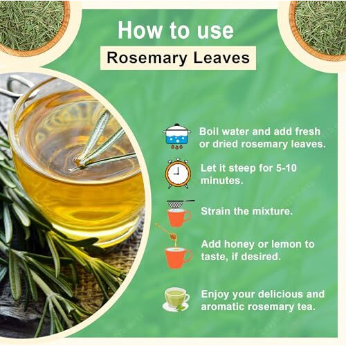 BrijBooti Rosemary Leaves For Hair Growth (200 Gmr) | Rosemary Tea | Natural Rosemary Dried Leaves - Organic Dry Herb