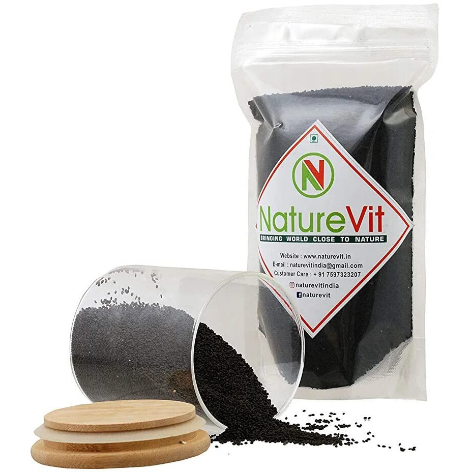 NatureVit Kalonji Seeds, 1 Kg | Nigella Seeds | Seeds for Hair Growth | 100% Natural Indian Superfood, Add Flavour to Curries, Indian Breads and Baked Goods