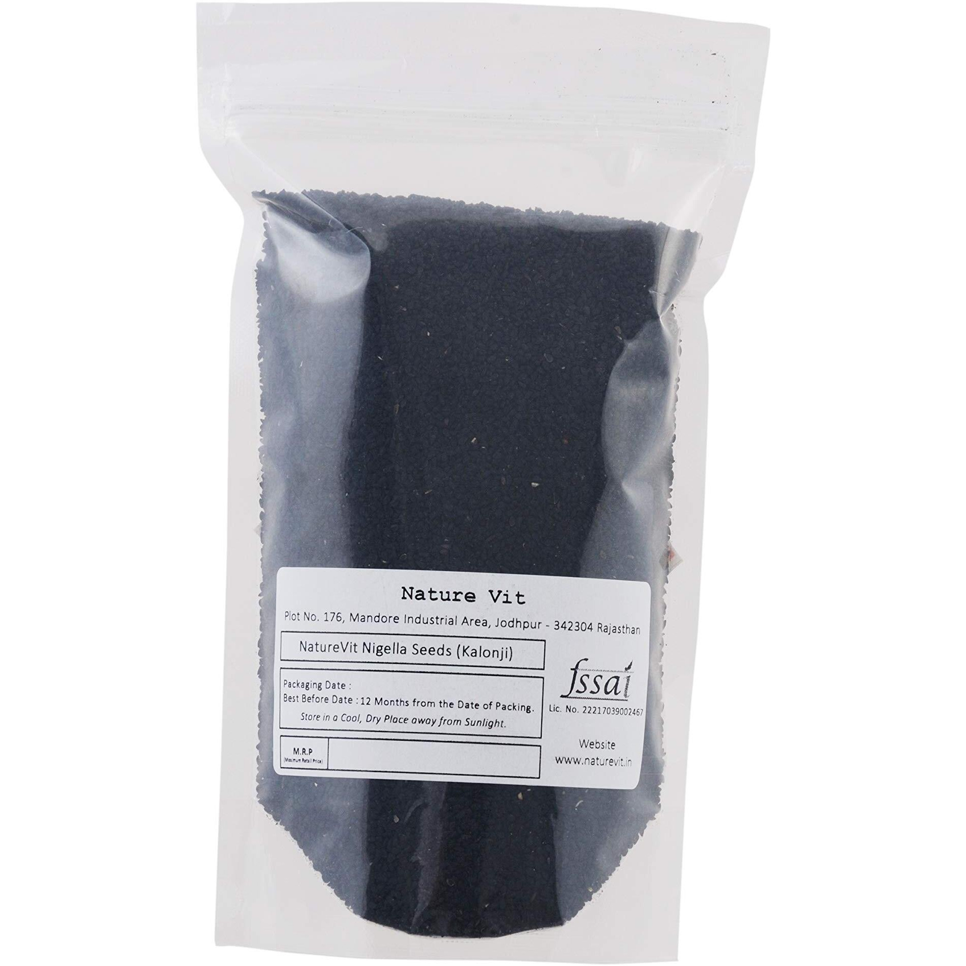 NatureVit Kalonji Seeds, 900g - Nigella Seeds | Seeds for Hair Growth | 100% Natural Indian Superfood, Add Flavour to Curries, Indian Breads and Baked Goods