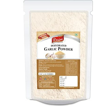 Desire Dehydrated Garlic Powder 500 Gram | Pure & Aromatic | Natural Flavor Enhancer | Versatile Spice for Cooking & Seasoning | Fresh, Fine, & Ready to Use