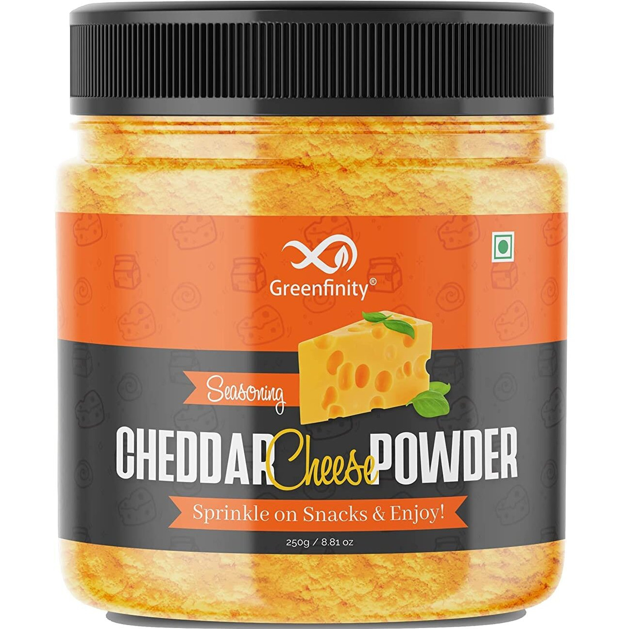 GreenFinity Cheddar Cheese Powder, 100g (Best for Make Delicious Cheese-Flavoured, Pop-Corn, Pizza, Pasta, French Fries etc)