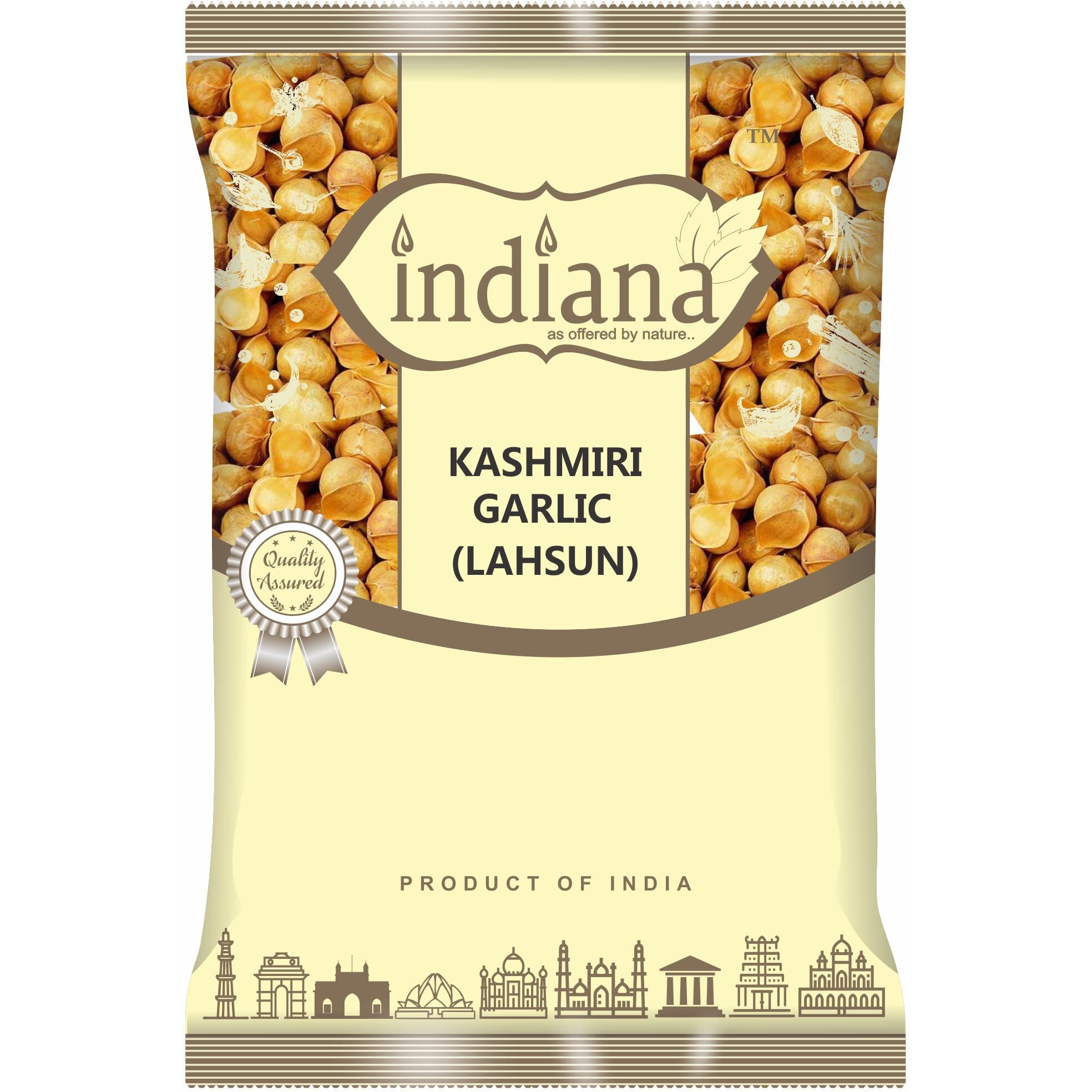 Indiana as offered by nature Himalayan Garlic/Kashmiri Lehsun Whole - Himalayan Single Clove Garlic For Strong Immunity & Diabetes (800Gm)