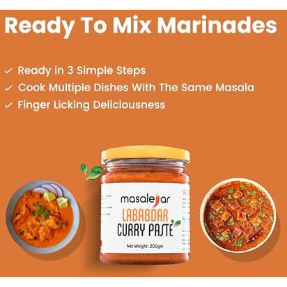 Masalejar Lababdar Curry Paste | Ready to Cook Spice Mix | Just Mix & Cook | Paneer Masala | Chicken Masala | Pack of 1X200 GM