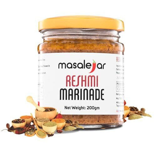 masalejar Reshmi Marinade | Ready to Cook Spice Mix | Just Mix & Cook | Paneer Masala | Chicken Masala | Chicken Malai Tikka | Pack of 1X200gm