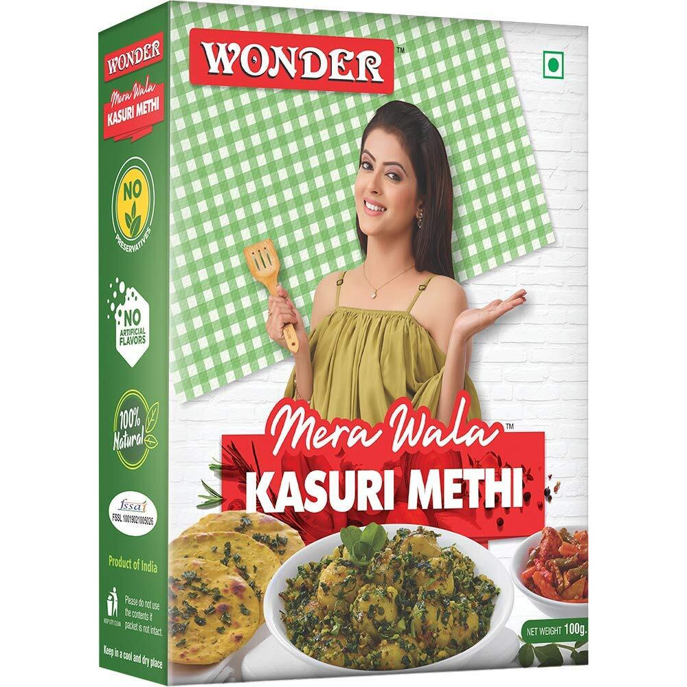 WONDER Mera Wala Kasuri/Kasturi Methi/Dried Fenugreek Leaves/Aromatic Kasuri Methi Leaves (100Gm)