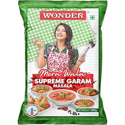 WONDER Mera Wala Supreme Garam Masala Powder, 500Gm / Aromatic Blended Spices/For Delicious & Flavourful Cooking/No Artificial Flavour Added/No Preservatives - Vegetable Masala