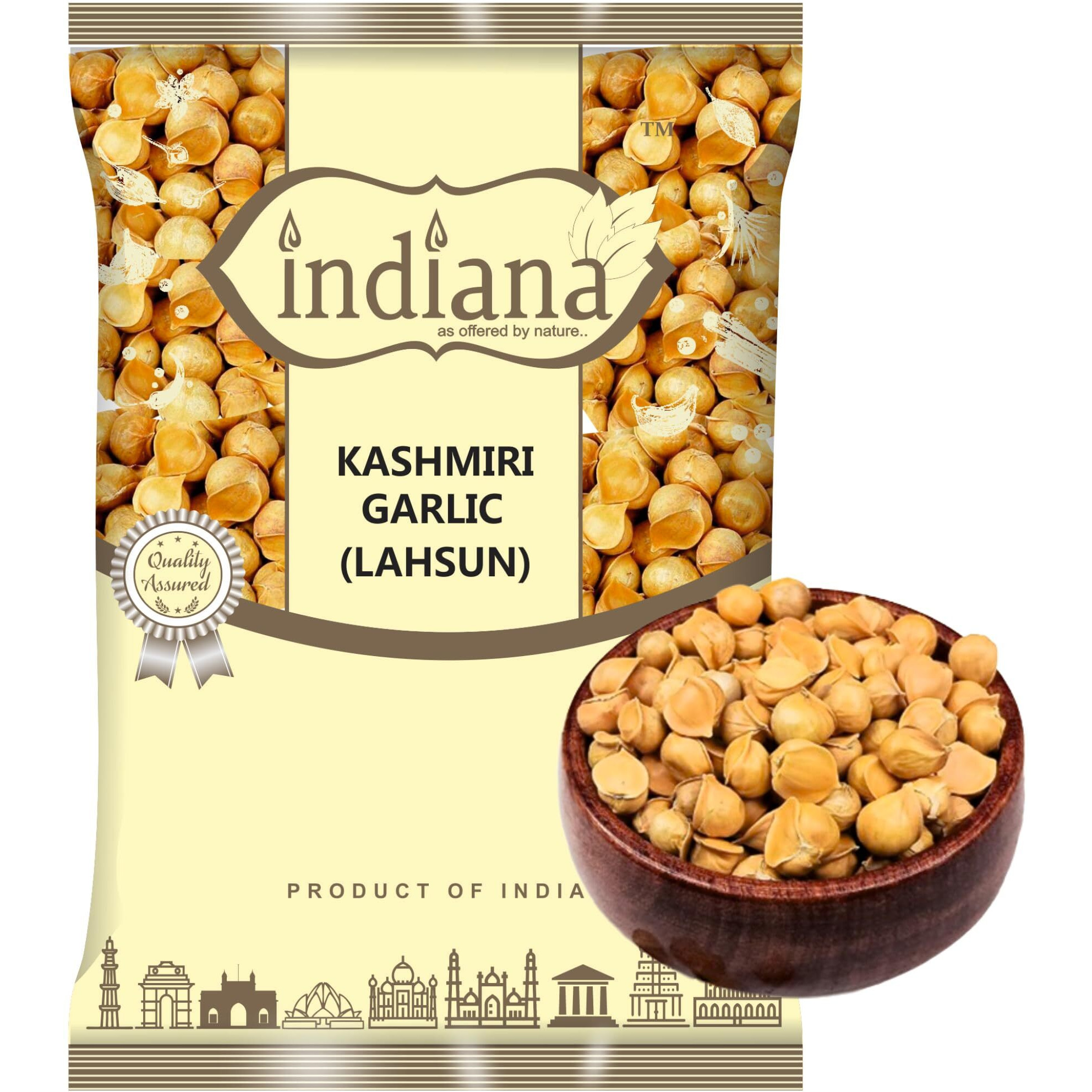 Indiana as offered by nature Himalayan Garlic/Kashmiri Lehsun 200Gm - Himalayan Single Clove Garlic For Strong Immunity & Diabetes (200Gm)