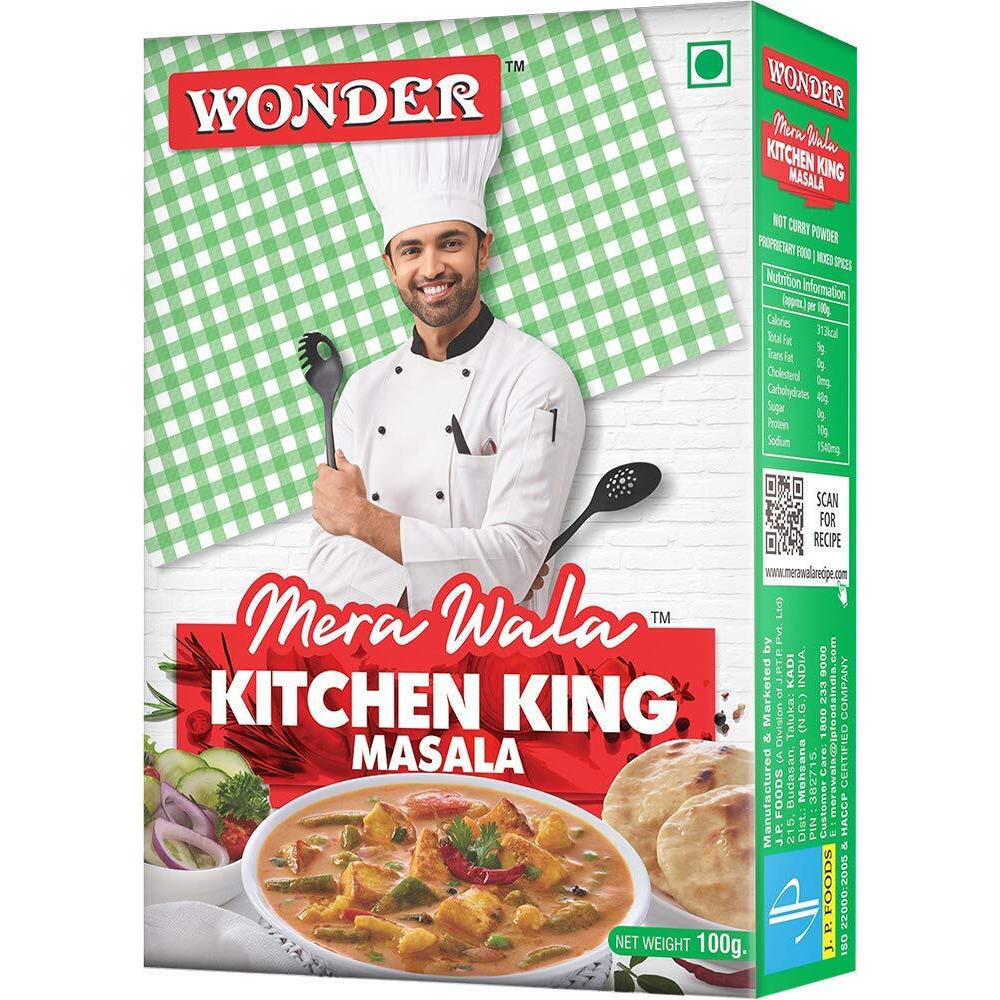 Wonder Mera Wala Kitchen King Masala, (100G)/ Blended Spice Mix/for Delicious & Flavourful Cooking/No Artificial Flavour Added