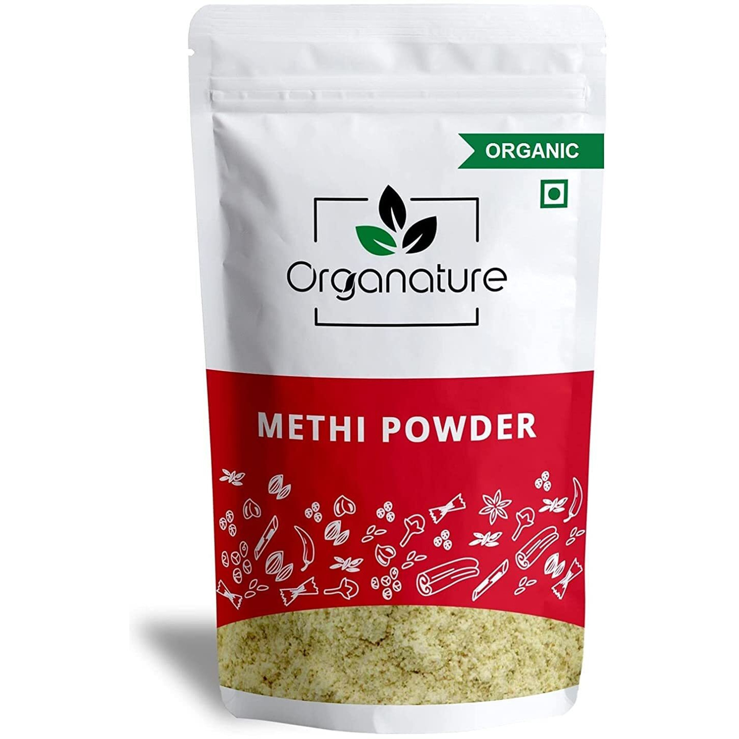 Organature Organic Methi Powder USDA Certified Dried Fenugreek Powder | Methi Dana Powder | Indian Spices & Masala Pack of 350 Grams