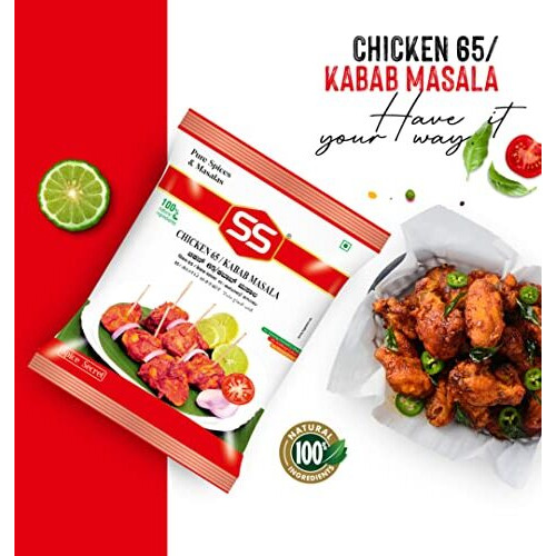 SS Masalas Chicken 65 Masala Powder 320g (80g Pouch Pack of 4)