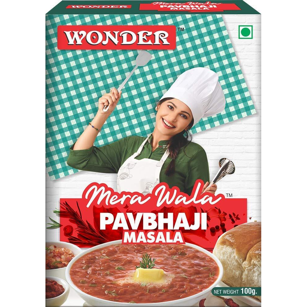 Wonder Mera Wala Pav Bhaji Masala, (100G) / Blended Mixed Spices/No Artificial Flavour Added/No Preservatives Added