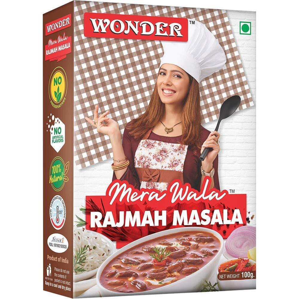 Wonder Mera Wala Rajmah/Rajma Masala,(100G) / Blended Spices/for Delicious & Flavourful Cooking/No Artificial Flavour Added