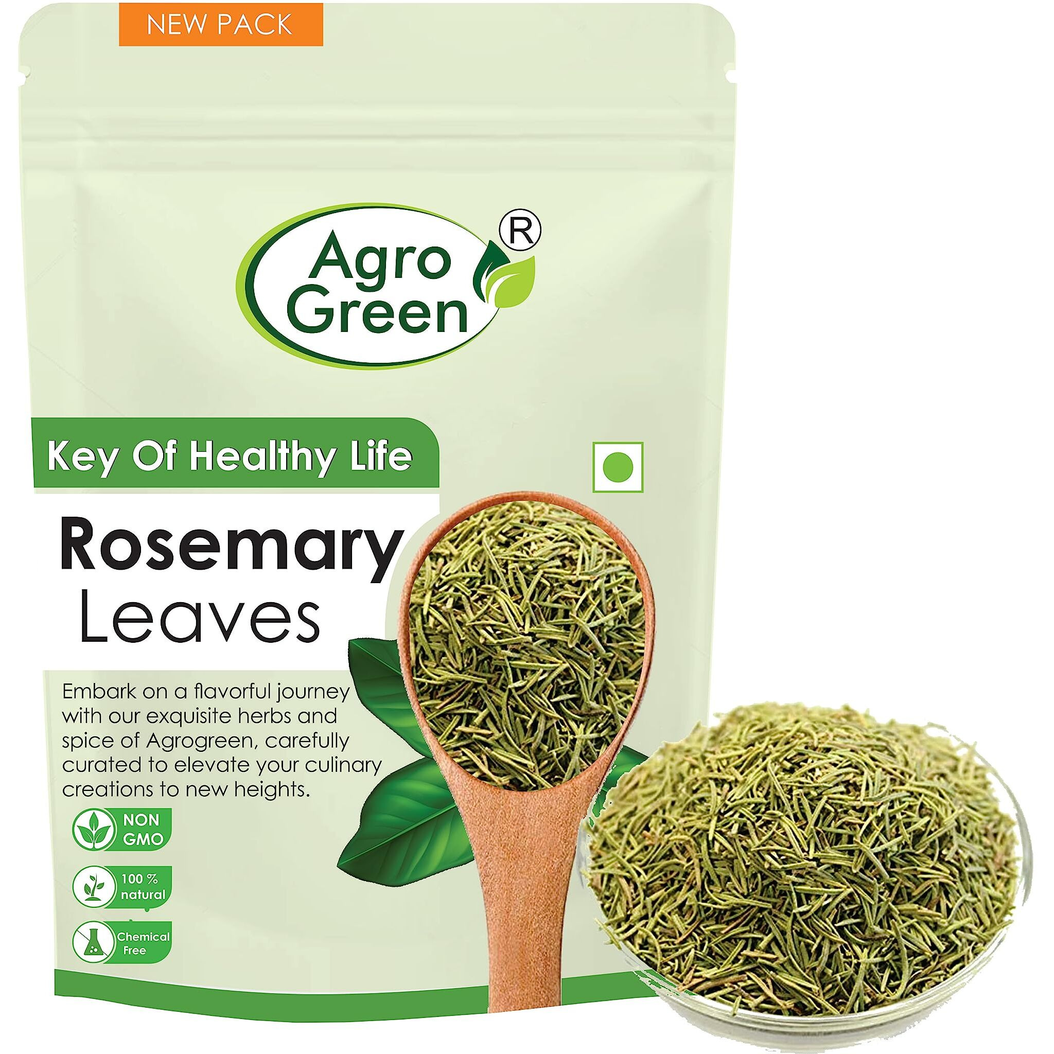 Agrogreen Rosemary Dried Leaves For Hair Growth With Applicator 100% Pure & Natural - Rosemary Herb Tea - 800gm