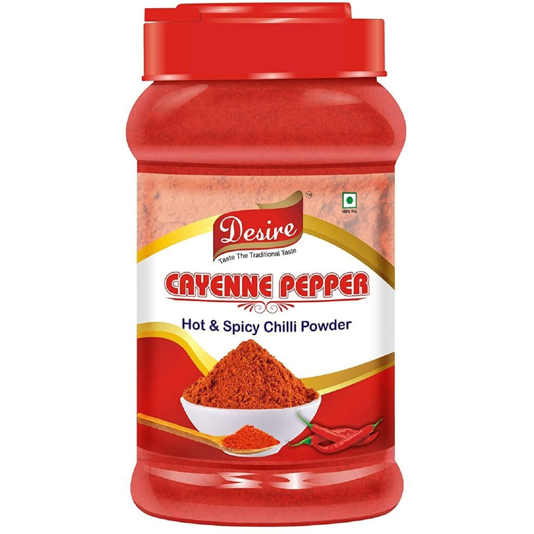 Desire Cayenne Pepper Powder 400g - Hot & Spicy Chili Powder, Perfect for Cooking, Seasoning, and Adding Heat to Dishes | 100% Pure and Natural | No Additives | Pack of 1