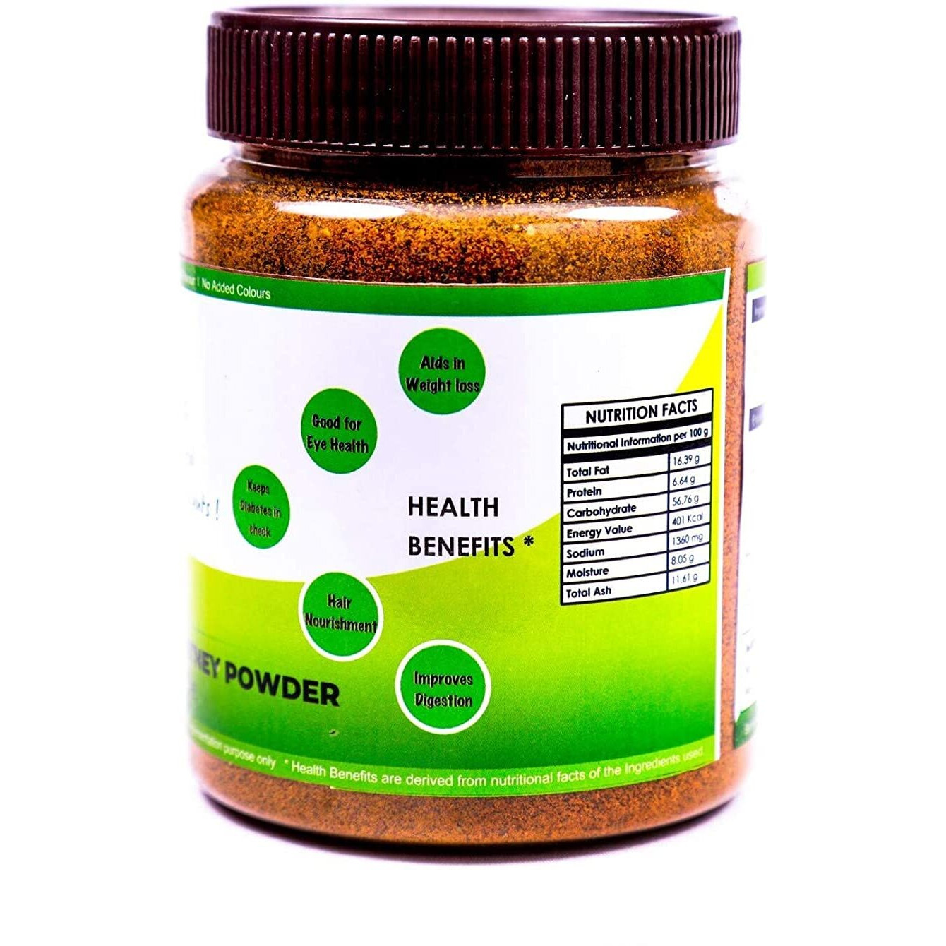 HEALTHY PANDA Curry Leaves Chutney Powder Kadi Patta Chatni, Karivepaku Chatani, Curry Leaves Karam Podi (100% Natural & Healthy) - 250 Gram