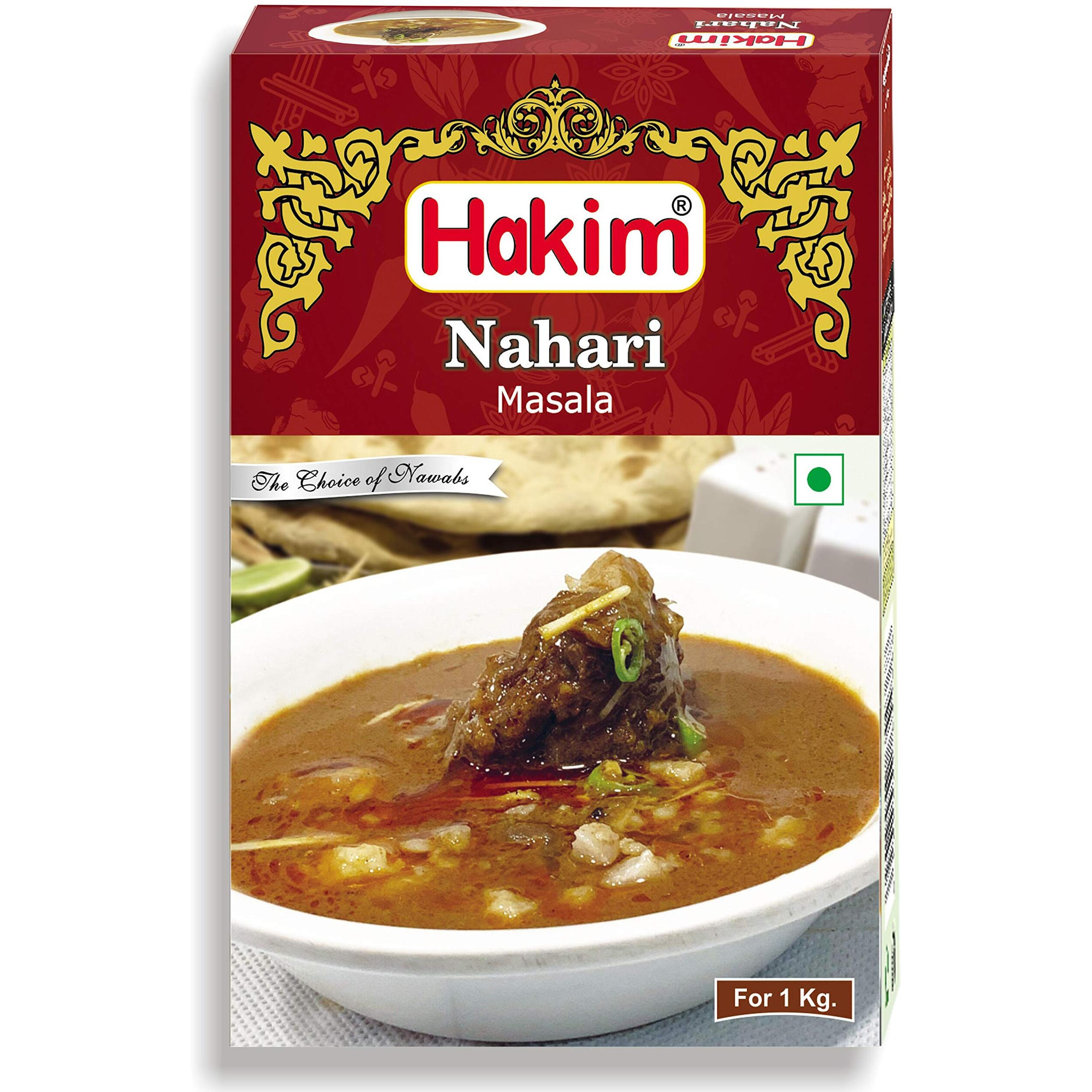 Hakim IndiaS 1St Authentic Mughlai Nihari Masala - Pack of 12-50 Grams Each