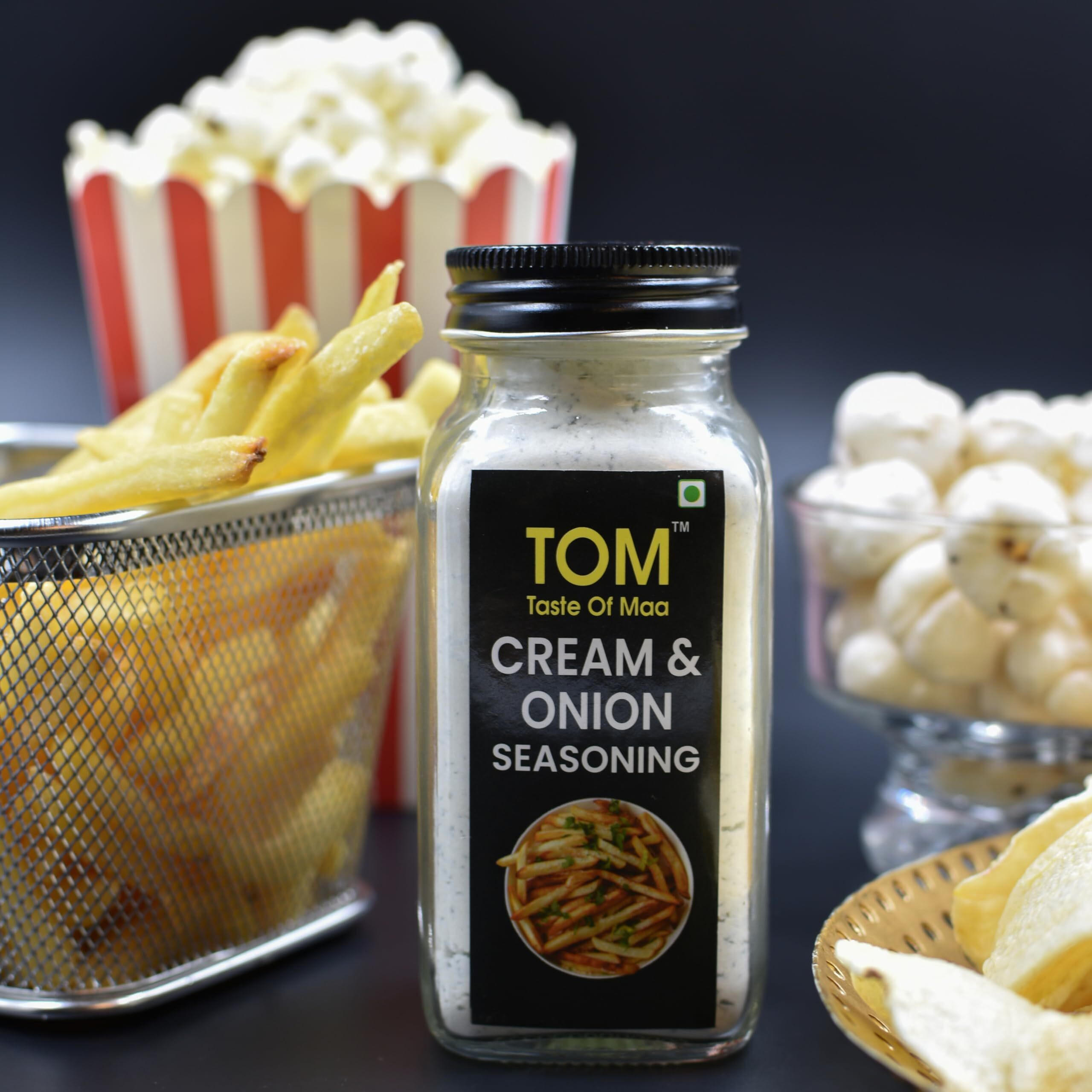 TOM taste of maa Cream & Onion Seasoning- 100 Gm