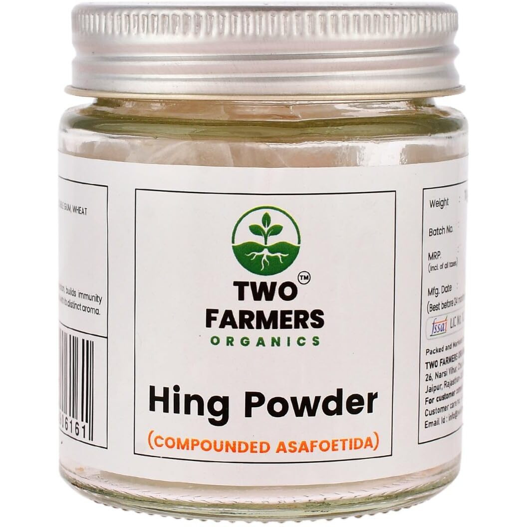 Two Farmers Organics Natural Strong Hing Compounded Asafoetida Powder (100 Grams)