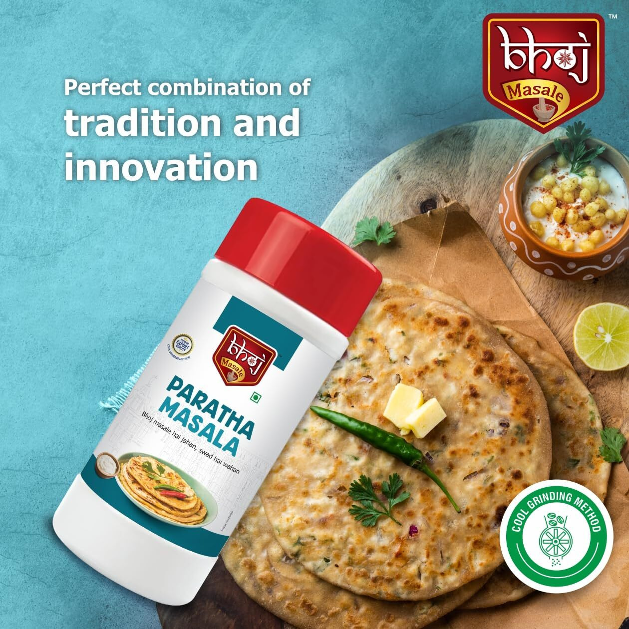 Bhoj Masale Paratha Masala 450GM | Premium Artisanal Spices with Rich & Strong Flavour | Ready to Use | No added colours