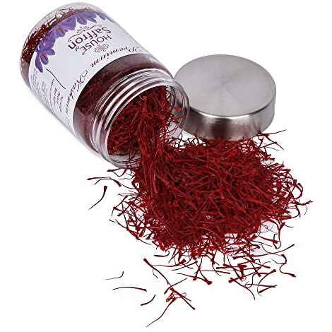 House of Saffron 50grams Kashmir Mogra Kesar Premium Original Keshar for Pregnant Women, Cooking, Beauty, Fair Skin, Tilak All Red Long Threads Real Natural Pure Kesar/Kumkumapuvvu- 1 Pack of 50grams