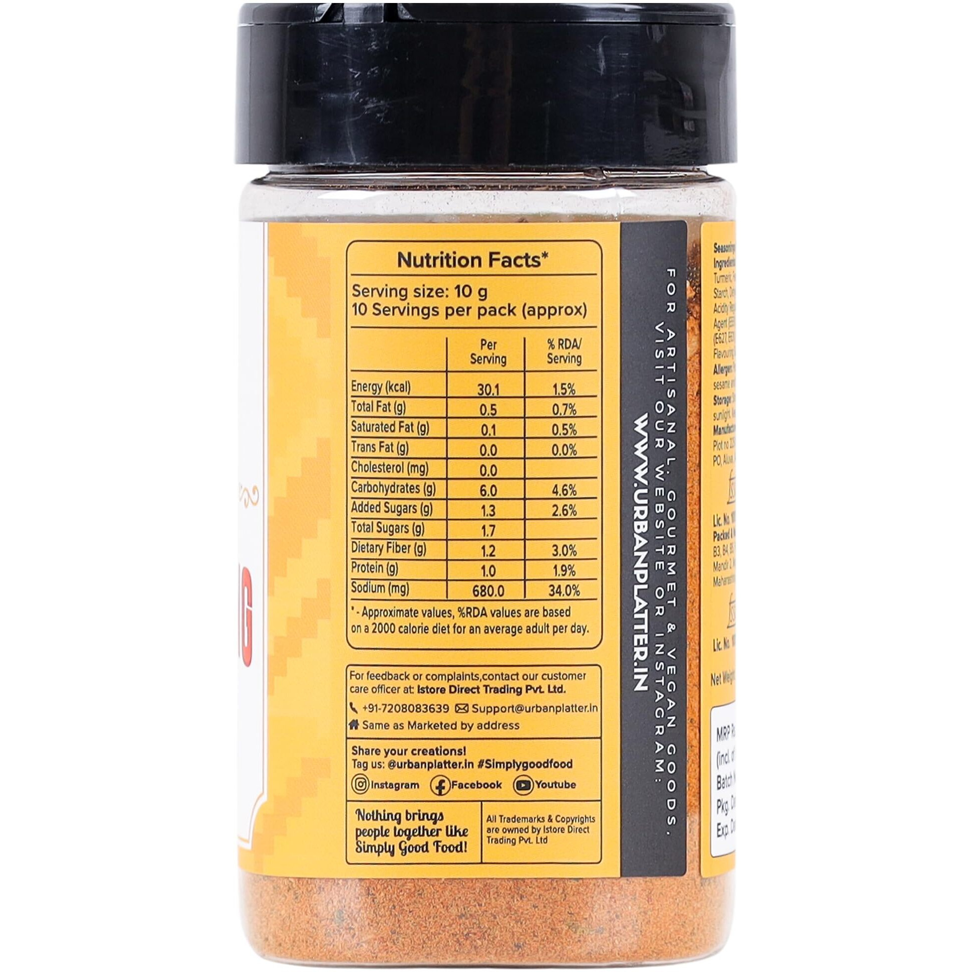 Urban Platter Mexican Fajita Seasoning, 100g