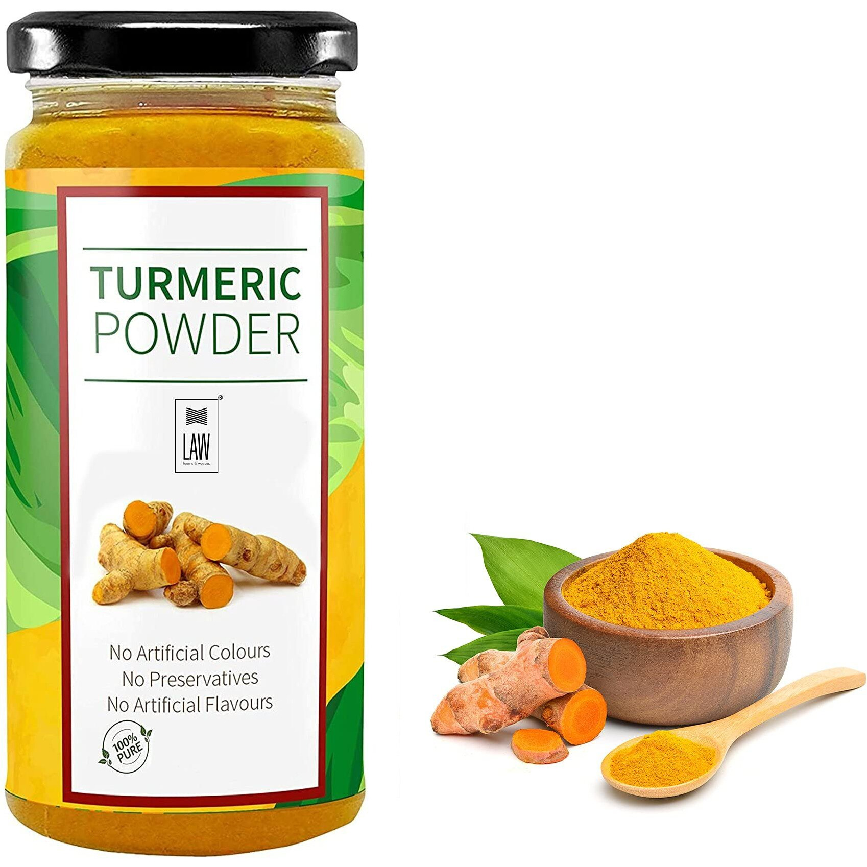 looms & weaves - Organically Grown Indigenous Turmeric Powder From Kerala - 1 Kg