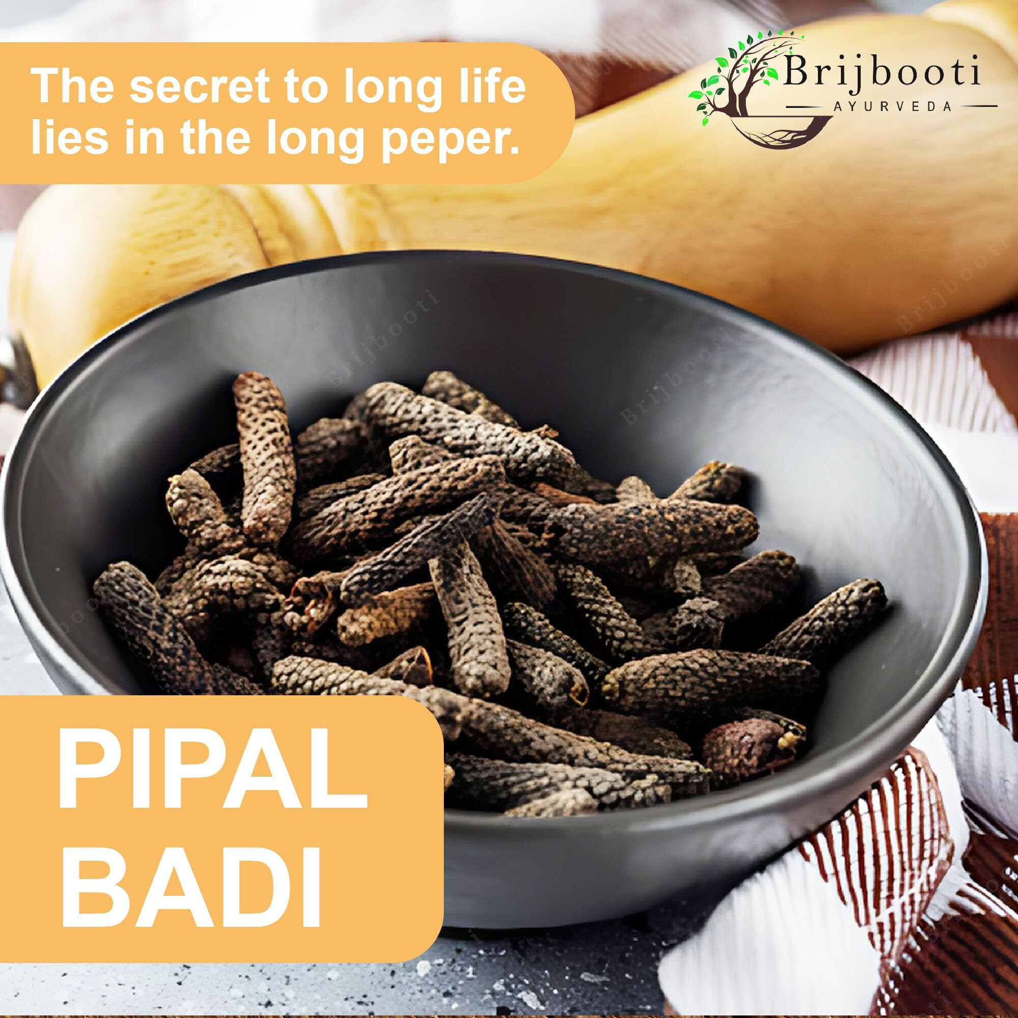 BrijBooti Long Pepper - Pipal badi - Pippali - Pipali - Peepali - Piper Longum 400 Gr