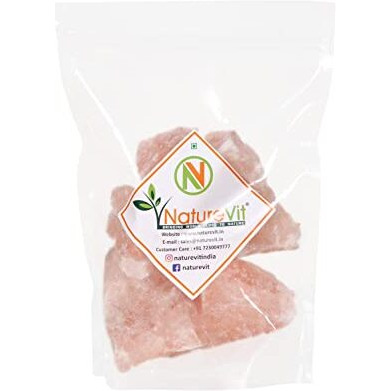 NatureVit Whole Pink Rock Salt, 2 Kg | Himalayan Pink Rock Salt Chunks | Rock Salt