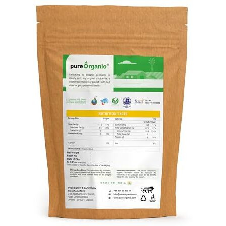 Pure Organio Organic Clove Powder Laung Ground Dried Cloves (100 Gm)