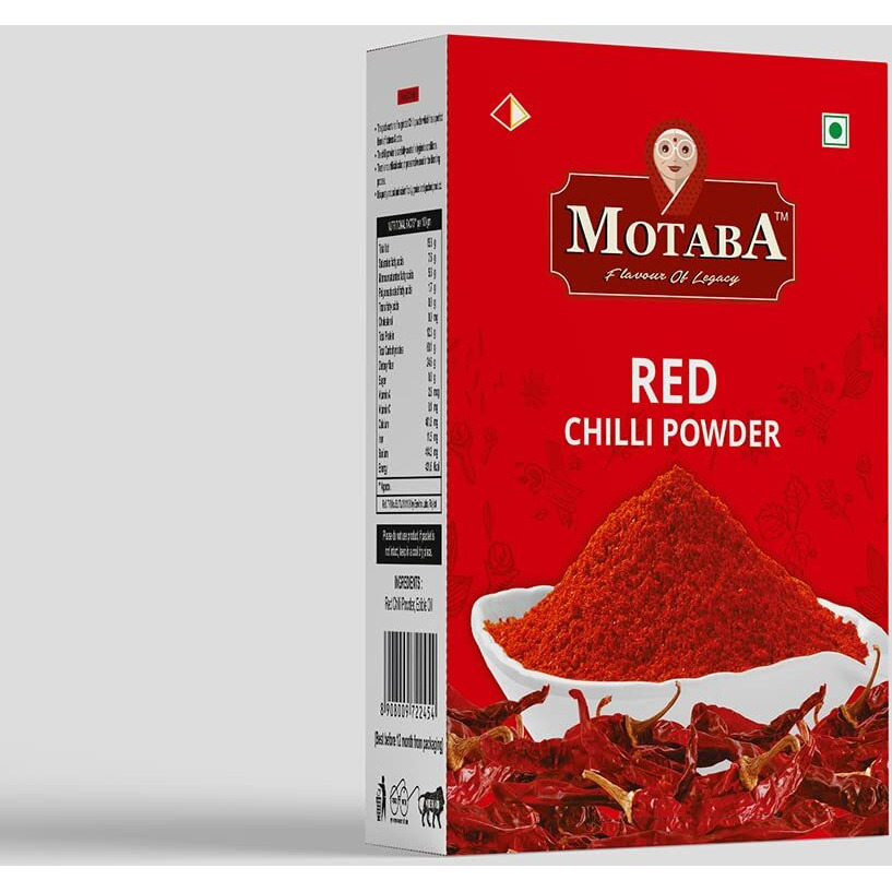 MOTABA Royal Red Chilli Powder, 500Gram /Lal Mirch | Healthy Spices | Natural Oils | Aromatic | Chilli Powder for Cooking | Turn Everything Delicious (500g, Pack of 1)