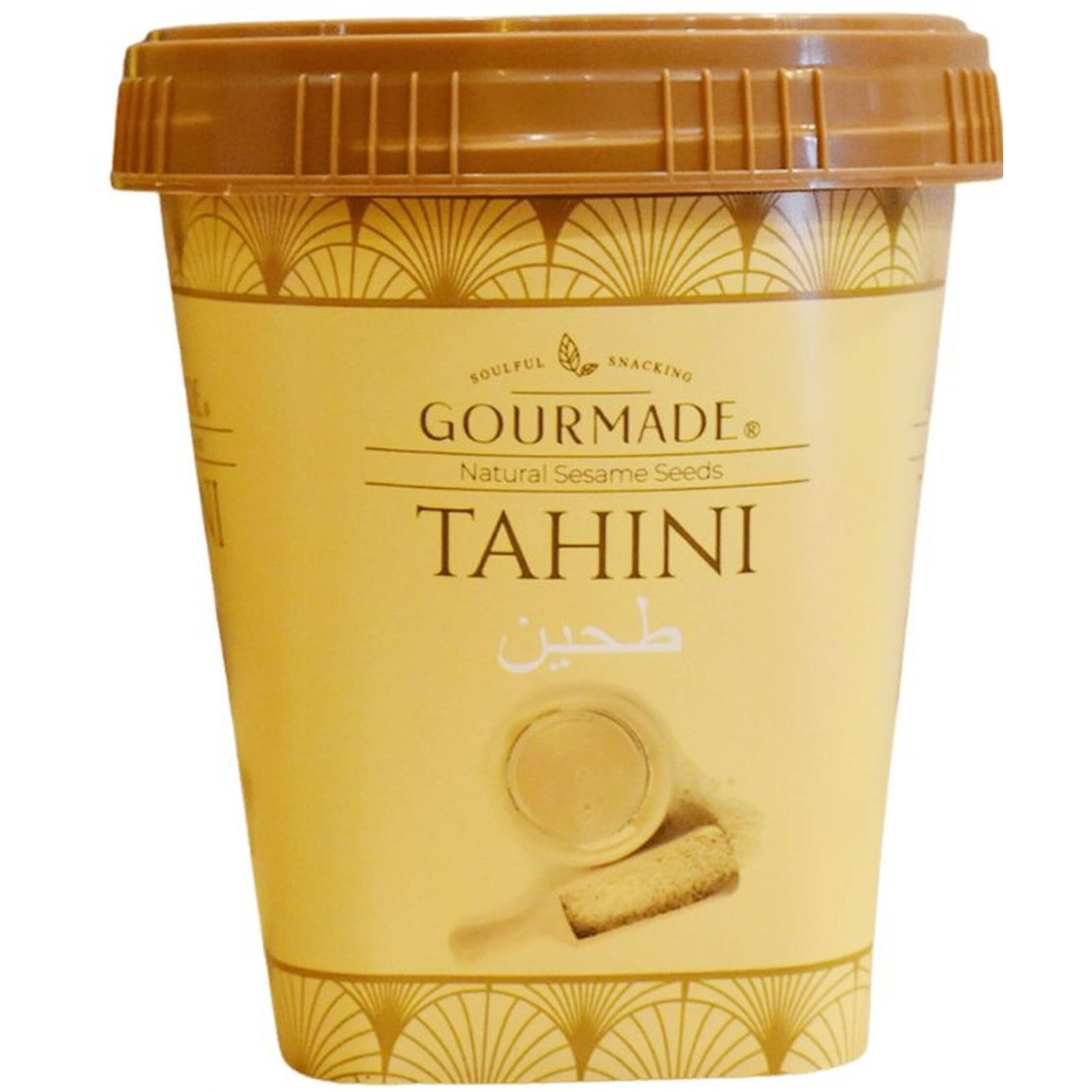 Gourmade Soulful Snacking White Tahini Tahina Paste Sauce|Sesame Seeds Tahina For Hummus, 500G|Tahina Sesame Paste|Dips & Cooking|Sesame Cooking Paste Sauce|Tahina Sesame Creamy Paste|Medium Roast