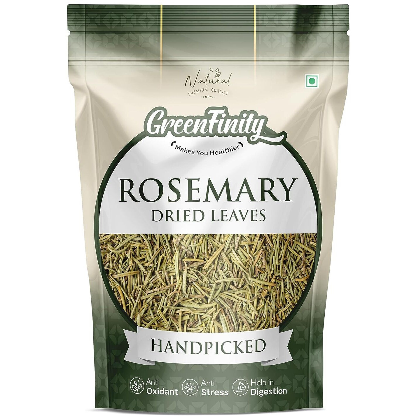 GreenFinity Rosemary Dried Leaf/Rosemary For Foods & Hair - 100Gram