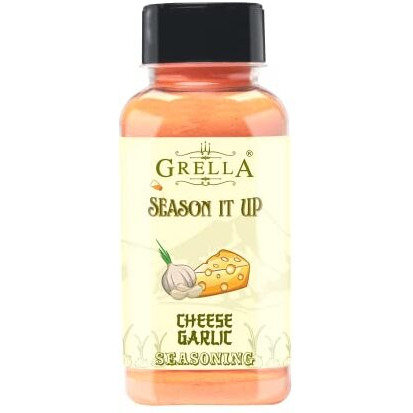 Grella Cheese Garlic Seasoning Powder 125 grams for Popcorn, Nachos, Pasta, Fries, Dips and other snacks by - SEASON IT UP, Theater Cheese popcorn powder | Garlic Cheddar Cheese powder