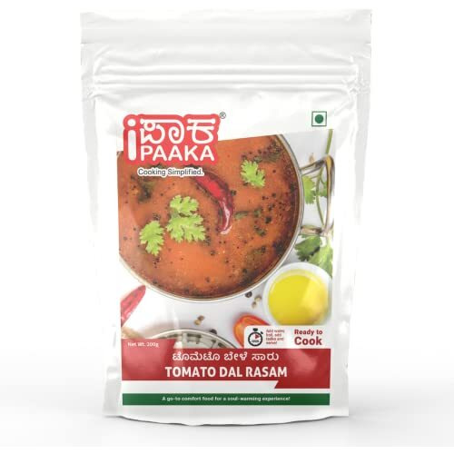 iPaaka Tomato Dal Rasam, 400g, Freshly Ground,Instant Mix,with Dal and Tomato, Instant Rasam, Chemical Free,Just Like Homemade-No Artificial Colors/Flavours & No Preservatives Ready to Eat in 10 mins