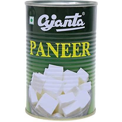 Ajanta Sterilized Canned Paneer(450g) - Pack of 6 (Easy Open Can) Shelf Life - 12 Months