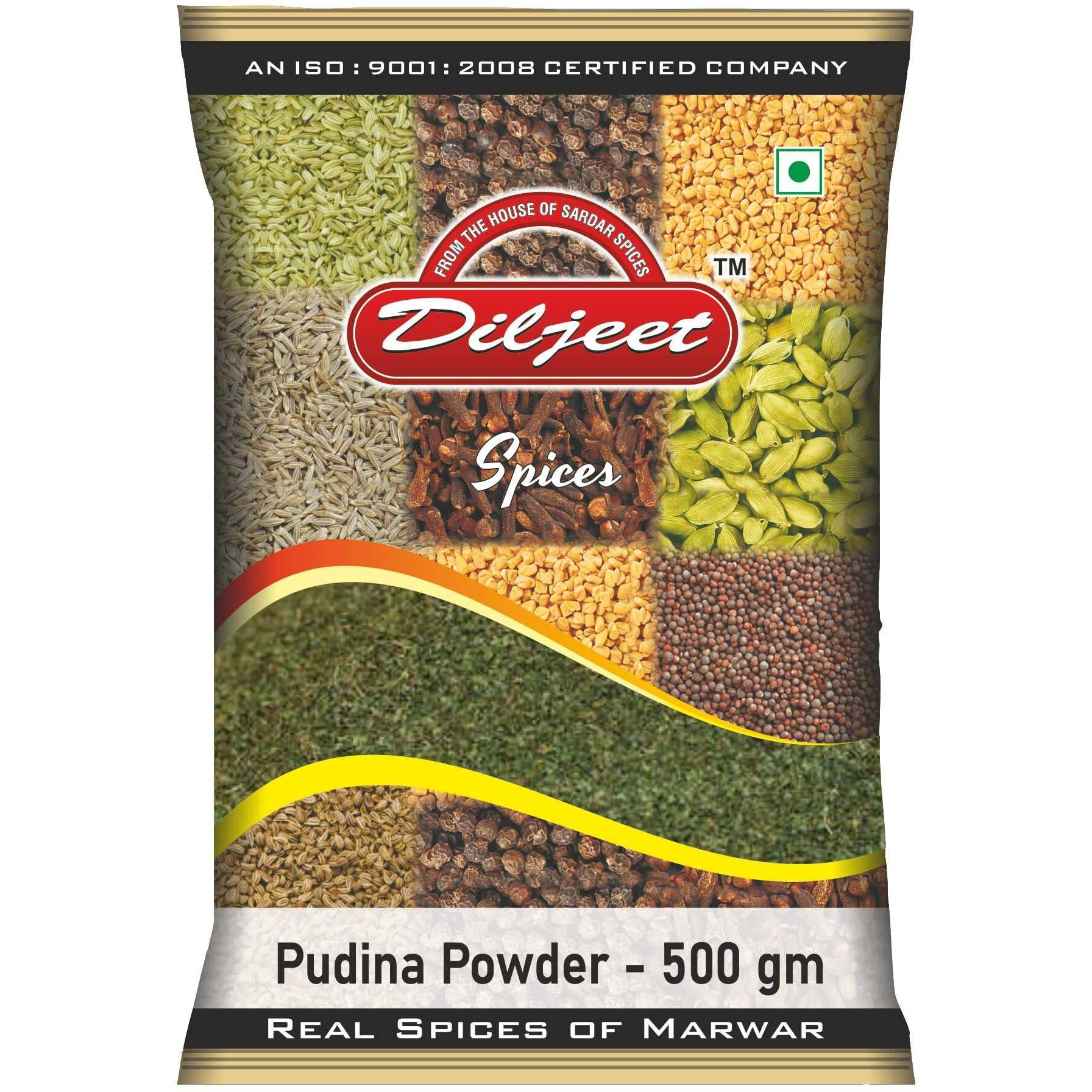 Diljeet Spices 500Gm Pudhina Powder| PepperMint Leaves