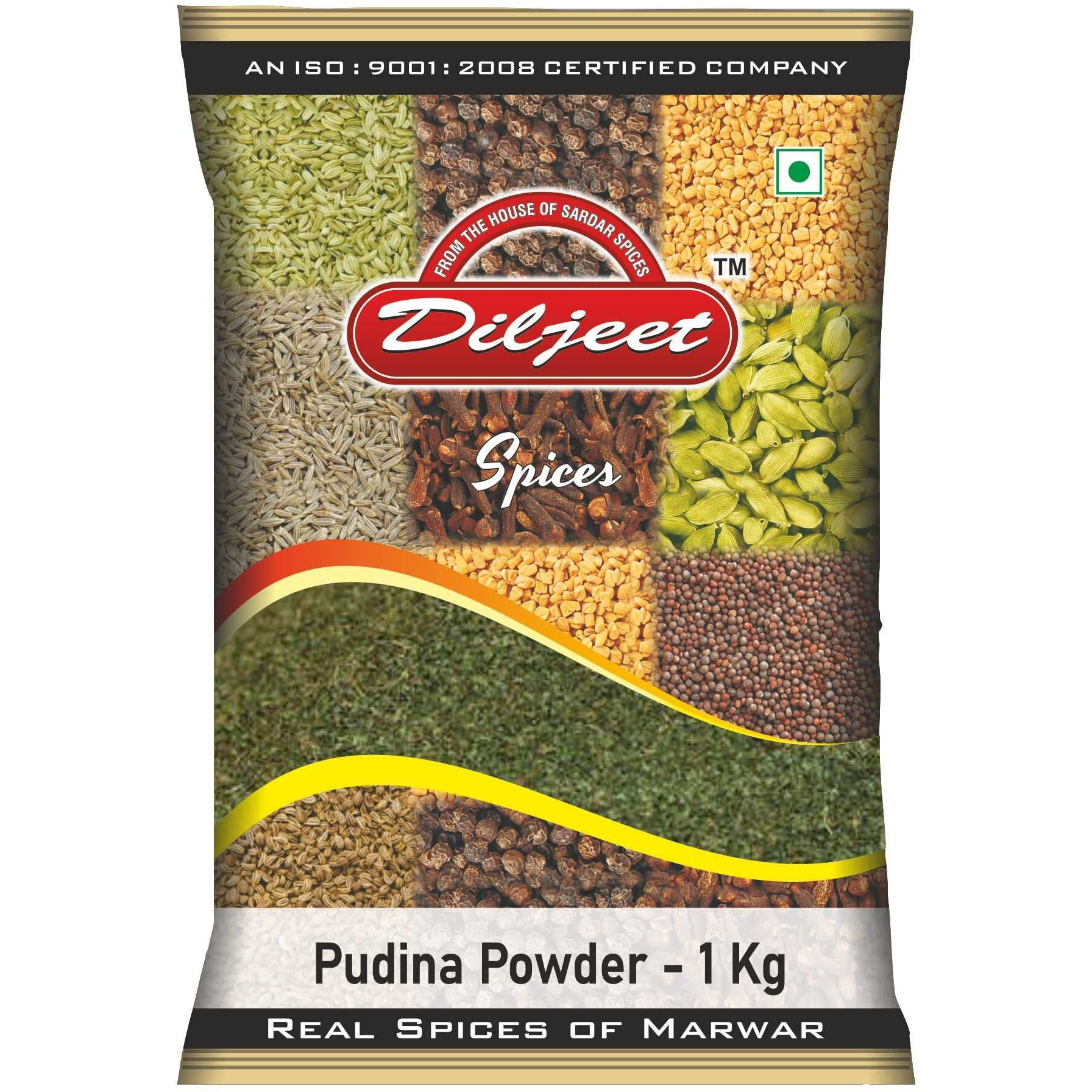 Diljeet Spices 1Kg Pudhina Powder| peppermint Leaves