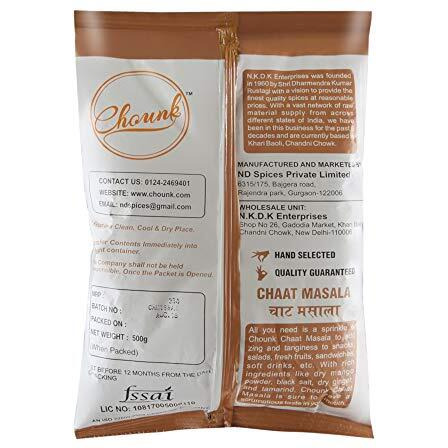 Chounk Chat Masala Powder 1kg Ready to Eat Chaat Masala Tasty Powder Masala with Natural Ingredients Pack of 2 x 500g