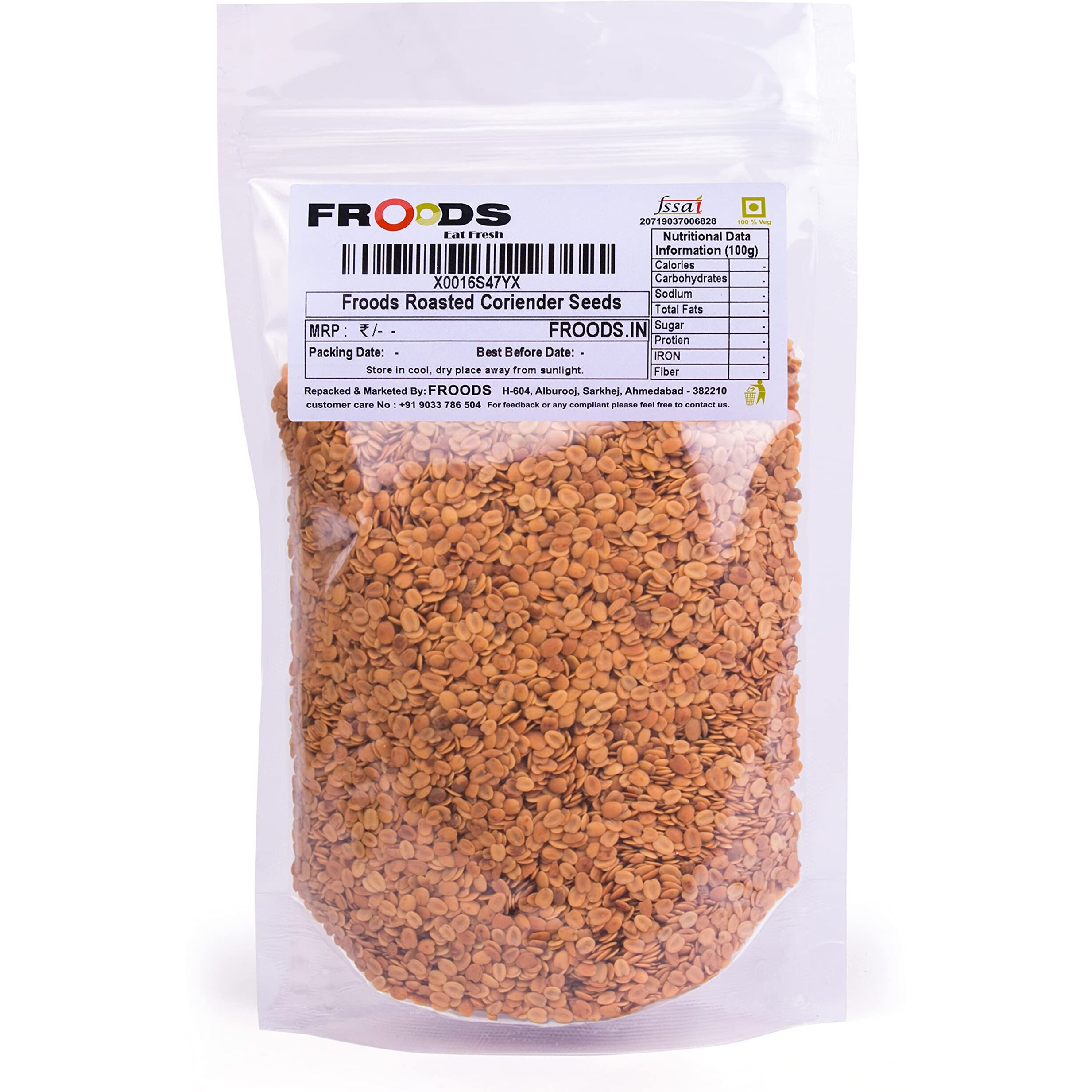 Froods Roasted Coriander seeds, Dhana Dal - 250 Grams