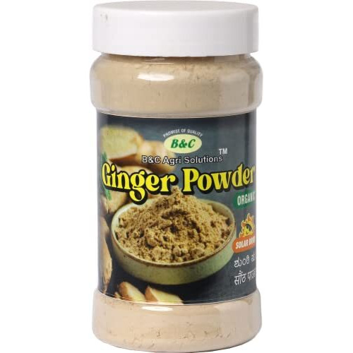 B & C Agri Solutions Organic Ginger Root Powder | Fresh Dry Ginger Powder for Cooking | Ada Powder | Adrak Powder | Saunth Powder - 100gm