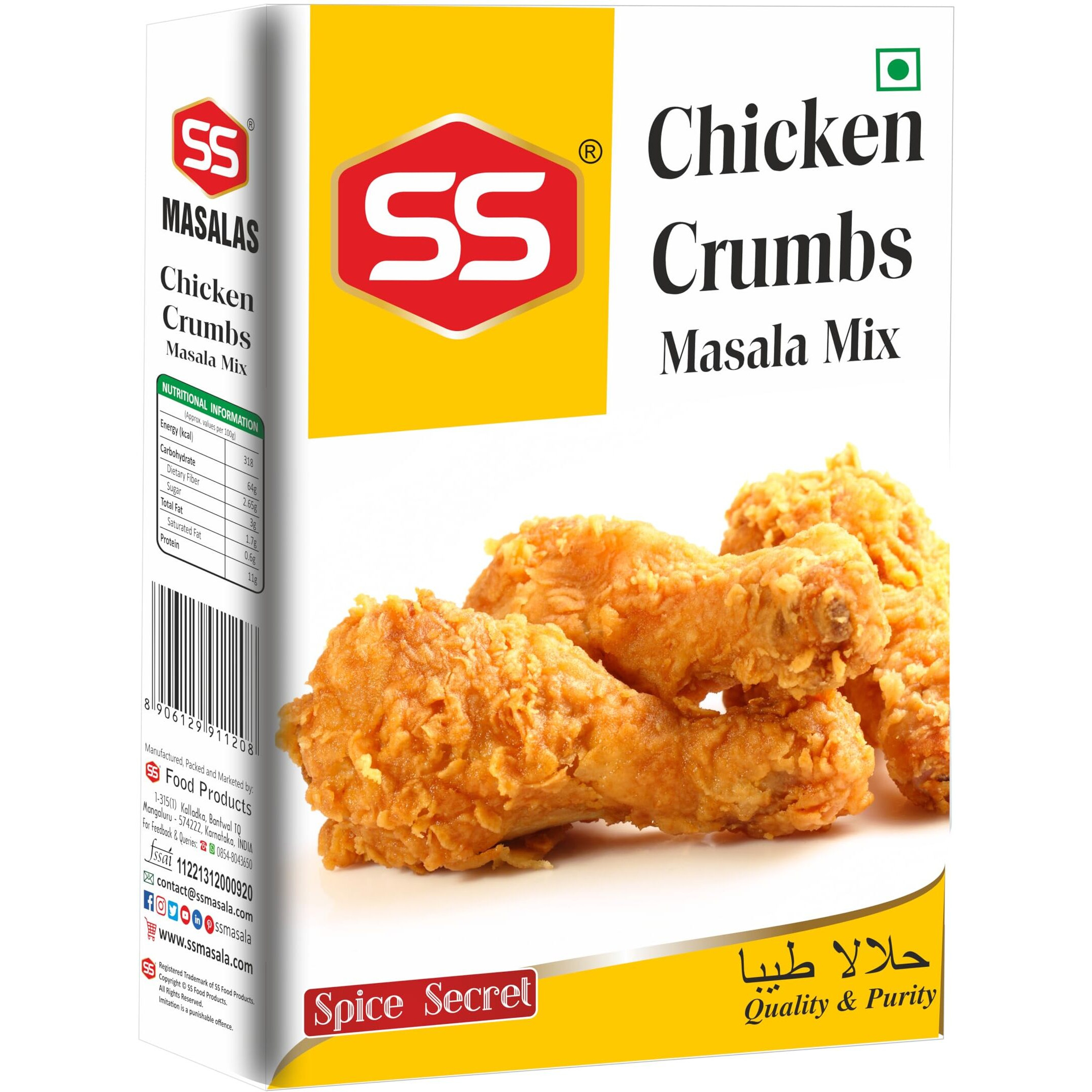 SS MASALAS Chicken Crumbs Masala Mix, Crispy Fried Chicken Coating Masala 100g Box Pack of 3