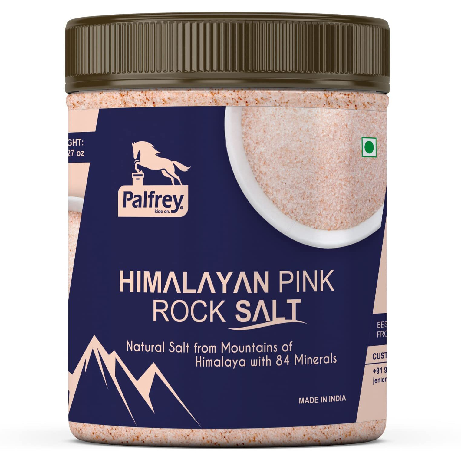 Palfrey Pink Himalayan Rock Salt | With 84 Minerals | Non Iodized | For Cooking | 1 KG