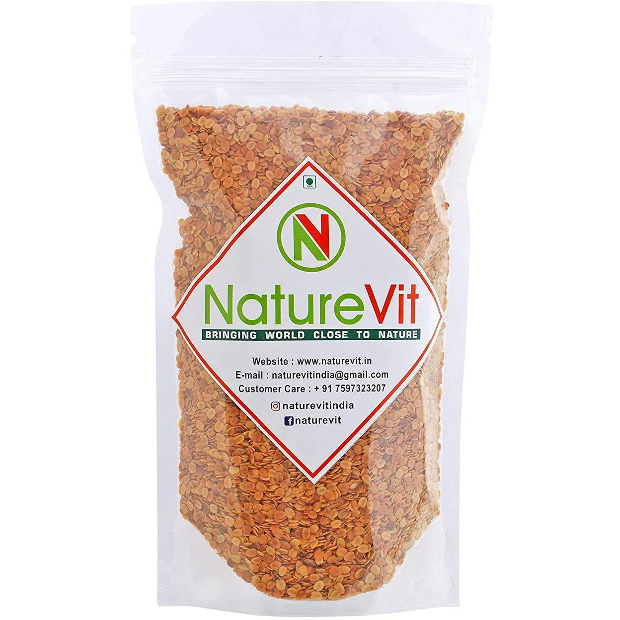 NatureVit Roasted Dhana Dal, 900g [Split Coriander Seed]