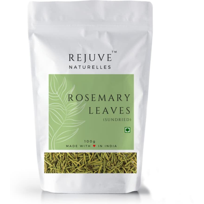 Rejuve Naturelles Sun Dried Rosemary Leaves - 100 Gm | Rosemary for Food, Hair Growth, Herbal Tea, Skincare (100 g (Pack of 1))