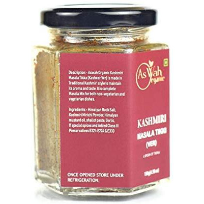 Aswah Organic Kashmiri Masala Tikki, Vaaer Masala 200g Grams, Ready to Use Tadka Masala Blended Spices & Herbs Premix