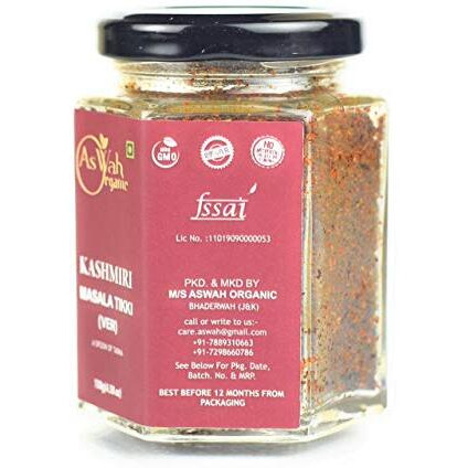 Aswah Organic Kashmiri Masala Tikki, Vaaer Masala 200g Grams, Ready to Use Tadka Masala Blended Spices & Herbs Premix