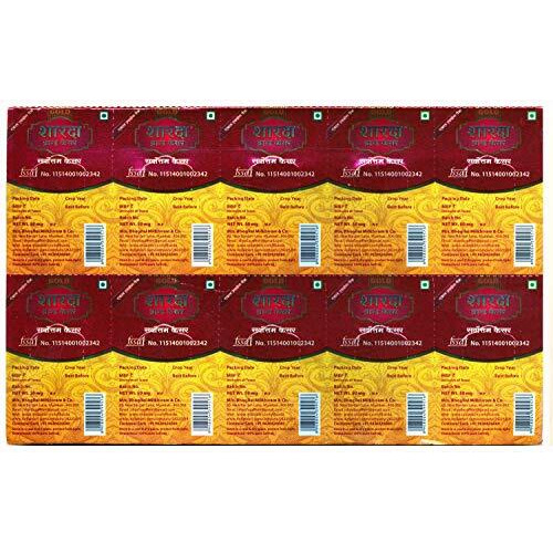 Sharda Saffron Natural and Finest Kesar Threads For Improved Health (50mg x Pack of 10)