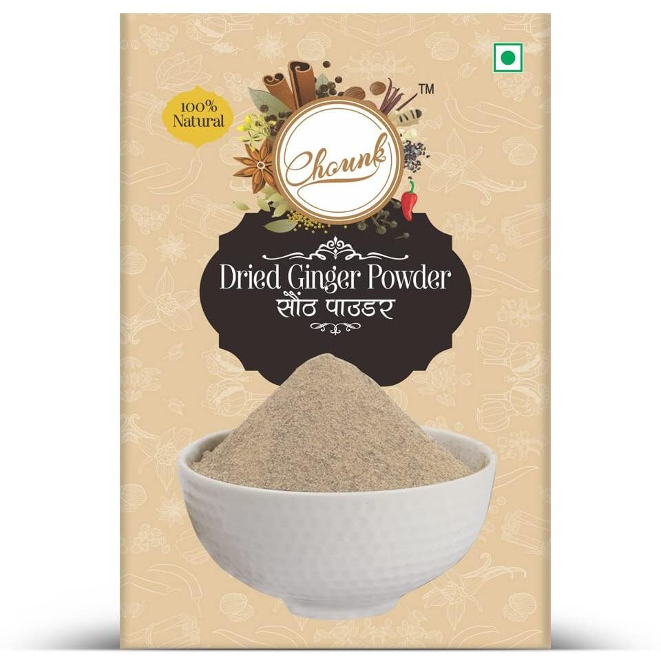 Chounk Dry Ginger Powder (Sonth/Soonth/Saunth/Sauth) | Dry Adrak Powder | Pure & Natural Ingredients (100g x 8 Pack)